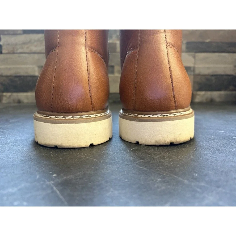 Steve Madden Men’s P-Broome Cognac Brown Chukka Boots  US Size 10